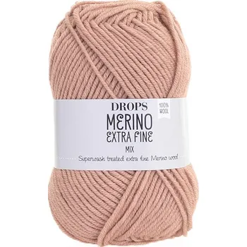 Příze Příze DROPS Merino Extra Fine uni color 46 - pouštní růže
