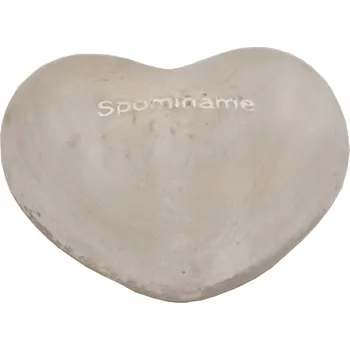 Srdce cement Spomíname 6x12,7x13,5 cm (116919 015 CACD-0477 srdce cement)