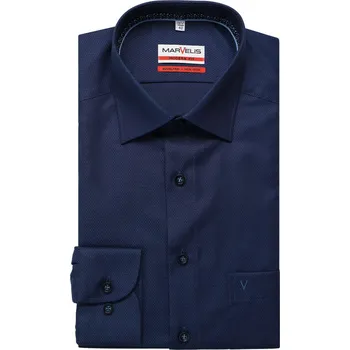 Pánská košile Marvelis Modern Fit prodloužený rukáv 7244 18 69 Modrá 44