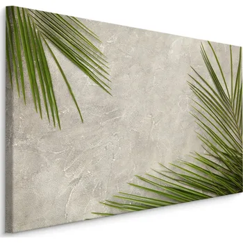 Obraz MyBestHome BOX Plátno Palmové Listy Na Betonovém Pozadí Varianta: 30x20