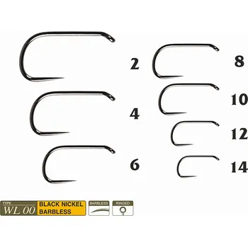 Rybářský háček Muškařské háčky Traper Hikara WL00 vel. 6