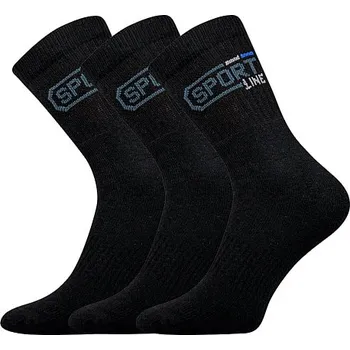 Pánské ponožky BOMA Ponožky silné SPOT 3pár froté ČERNÉ 39-42 110944