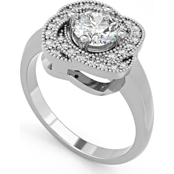 Prsten SOLUNA Luxusní zlatý prsten se zirkony PRECISSA bílé zlato VELIKOST: 49 - 15,6 mm