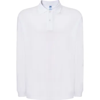 Pánske lekárske polo tričko biele s dlhým rukávom (L)