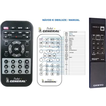 Dálkový ovladač General ONKYO RC-215K - náhradní dálkový ovladač