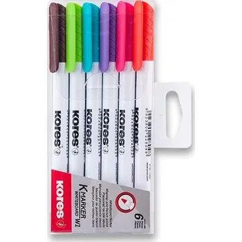 Kancelář Sada popisovačů Kores K-Marker W1 - sada 6 barev