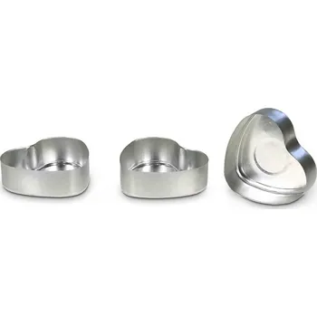 Výroba svíčky H. Holtermann - Kalíšky na výrobu čajových svíček - srdce - 50 ks