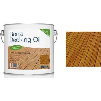 Olej na dřevo Olej na venkovní terasová prkna Bona Decking Oil teak (2,5 l)