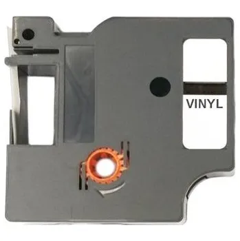 Xerox kompatibilní páska s DYMO 18444, 12mm x 5,5m, černý tisk / bílý podklad, RHINO, vinylová - ALLPRINT