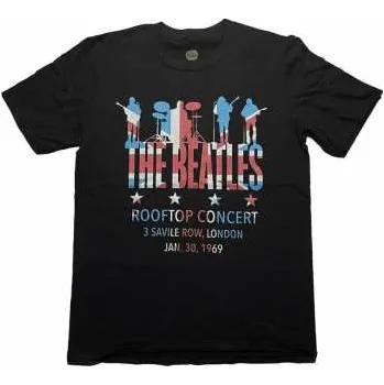 Pánské tričko Merch The Beatles: Tričko Rooftop Flag XXL