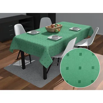 ubrus Dekorační obdélníkový ubrus PM-022 Čtverečky na zeleném 50x100 cm