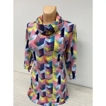 Dámská halenka Halenka s rolákem, nebo s výstřihem KATRA, Barva Pestrá, Velikost XXL 48, Materiál 98% Polyester 2% Lycra