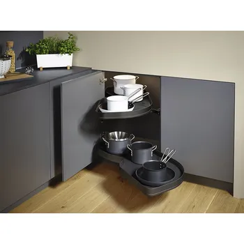 Nábytkové kování KES LeMans II koše ARENA pure 450mm pravý - antracit dno/reling antracit 260392 (KES 260392 LeMans II koše Arena Pure 450mm pravý - antracit dno/reling antracit)