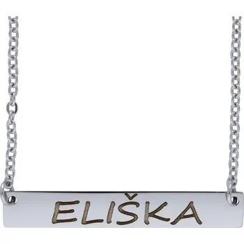 Řetízek Doria Řetízek z oceli se jménem ELIŠKA stříbrný G240