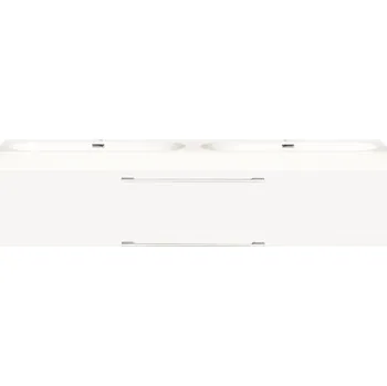 Umyvadlo Souprava koupelnového nábytku Somero lesklá bílá 120x57 cm