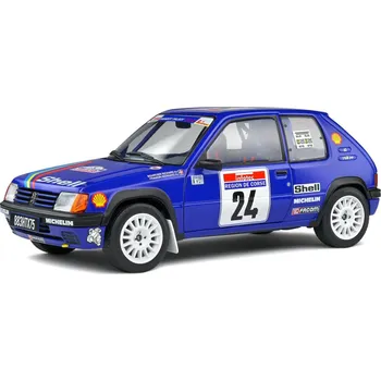autíčko Peugeot 205 #24 Rallye Tour de Corse 1990 1:18 Solido