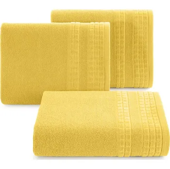 Osuška Bavlněná froté osuška s proužky CUBANA 70x140 cm, mustard/hořčicová, 500 gr Mybesthome