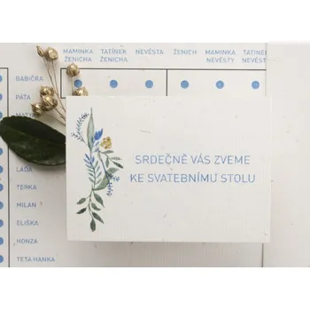 Svatební dekorace Be Nice Pozvánka ke svatebnímu stolu 6