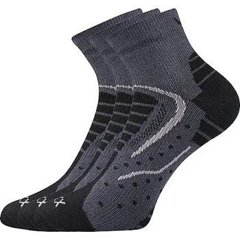 Pánské oblečení VOXX Ponožky sportovní slabé DEXTER tmavě šedé (3 páry) 39-42 116296