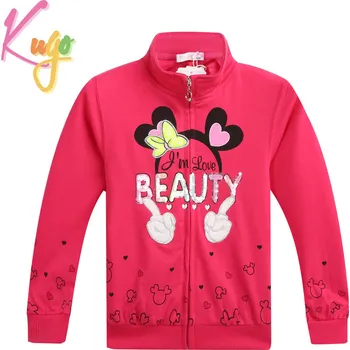 Dívčí mikina Dívčí mikina - KUGO MS1631, sytě růžová Barva: Růžová, Velikost: 104