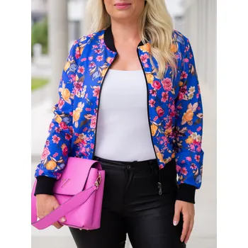 Dámská vesta BudesIN Bomber bunda Bloom blue sedí XS - M
