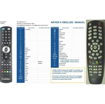General ICECRYPT S1000C - náhradní dálkový ovladač