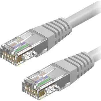 Datový kabel AlzaPower Patch CAT5E UTP crossed 5m šedý