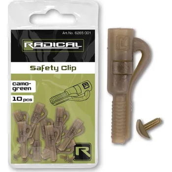 Závěsky Radical Safety Clip Camo/Green 10ks