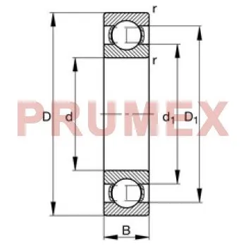 ZEN SMR 128 nerezové kuličkové ložisko