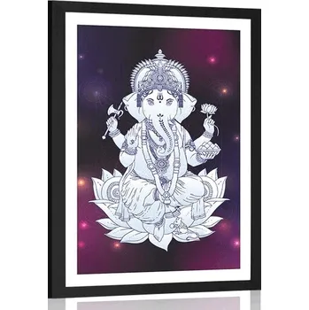 Plakát Dovido Plakát s paspartou buddhistický Ganéš