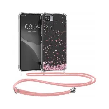 Telefonní příslušenství Průhledné pouzdro s designem třešňový květ pro Xiaomi Redmi Note 11 Pro+ 5G / Note 11 Pro Plus 5G - růžová