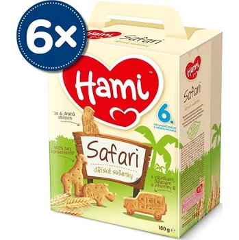 Hami sušenky Safari 6+ 6× 180 g