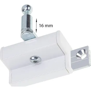 GEZE Držák křídla pro dřevěná i plastová okna s euro-drážkou Povrch: Bílá
