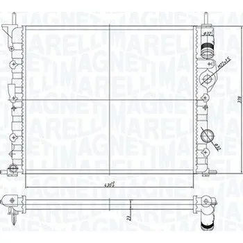 Chladič motoru Chladič, chlazení motoru MAGNETI MARELLI 350213194700