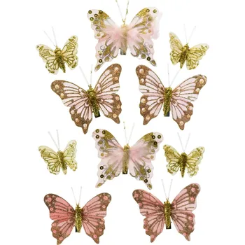 Motýlci se skřipcem 10 ks, růžové