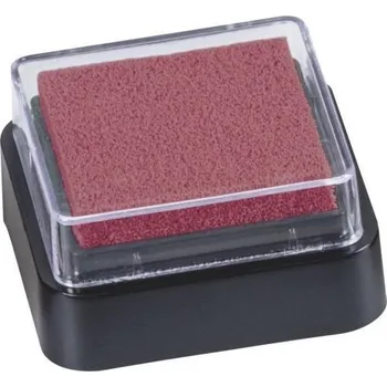 Razítková poduška Razítkovací polštářek mini 3x3 cm - tmavě červený