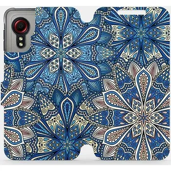 Pouzdro na mobilní telefon Flipové pouzdro na mobil Samsung Galaxy Xcover 5 - V108P Modré mandala květy