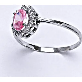 Prsten Zlatý prsten Kate zirkon pink , bílé i žluté zlato - VR 247