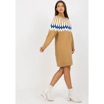 Dámské šaty Dámské šaty LC SK 0098 okrové jedna velikost