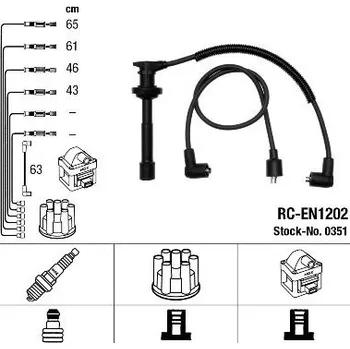Zapalovací kabel Sada kabelů pro zapalování NGK 0351