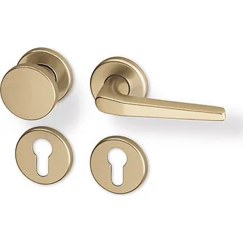 Dveřní kování AC-T SERVIS Dveřní klika MONTE bronz - kulatá rozeta Provedení kliky: Koule/klika - levá, Mechanizmus rozety: Plastová konstrukce