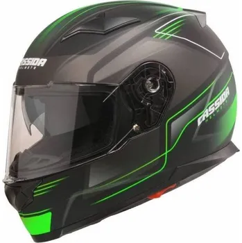 Helma na motorku Přilba Apex Fusion, CASSIDA (černá matná/zelená/bílá, balení vč. Pinlock folie) 2XL