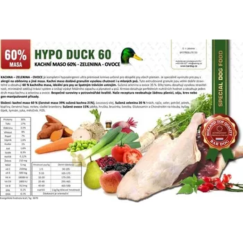 Krmivo pro psa BARDOG HYPO DUCK 60 4 kg ovoce-zelenina