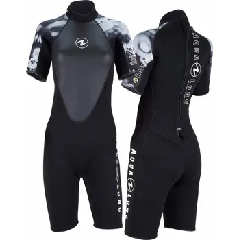 Neoprenové oblečení Dámský neoprenový short Aqua Lung HYDROFLEX SHORTY 3 mm černá/bílá - ML