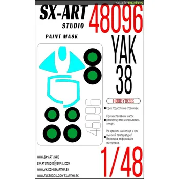 Plastikový model 1/48 Paint mask Yak-38/38M (HOBBYB)