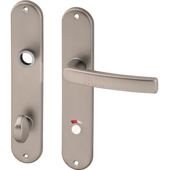 Dveřní kování AC-T SERVIS Dveřní klika ROSA efekt nerez - oválné štítové kování 90 mm Provedení štítu: WC