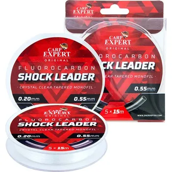 Energofish Šokový fluorocarbonový návazec CARP EXPERT- 15m 5ks Průměr: 0,20 - 0,55mm