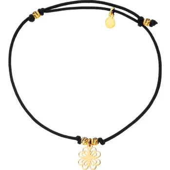 Náramek Náramek s prvky z pozlaceného stříbra - čtyřlístek - AP532-9927