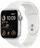 Apple Watch SE 2022 GPS 44 mm, stříbrný hliník s bílým sportovním řemínkem