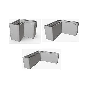 Truhlík Biohort Truhlík Belvedere MAXI L 77 cm (stříbrná metalíza) 102 x 102 cm (7 krabic)